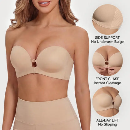 VYLORRA Seamless Strapless Push-Up Bra